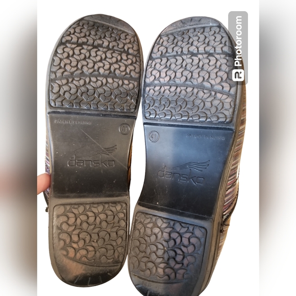 Dansko Pro XP Women's Clogs Grey Multicolored Patent Leather Sz 41 EU/10.5-11 US - Picture 7 of 11